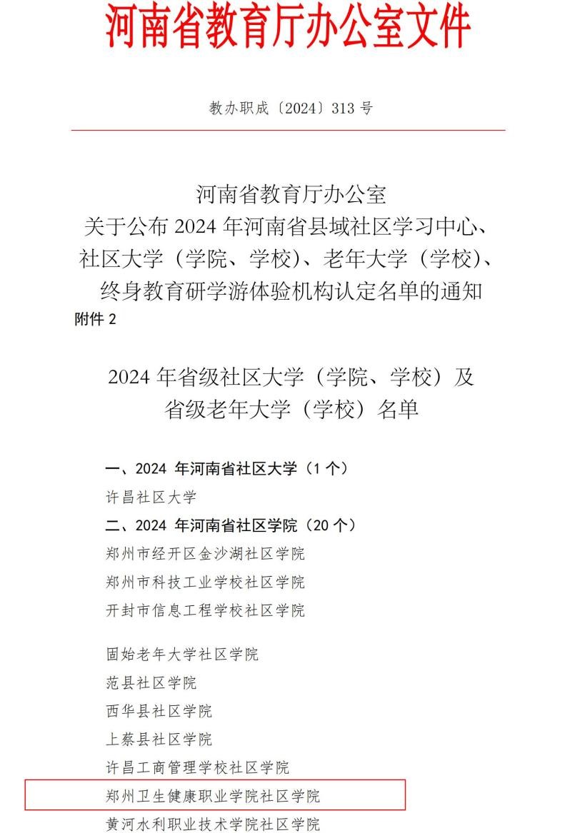 我校成功获批河南省示范性社区学院